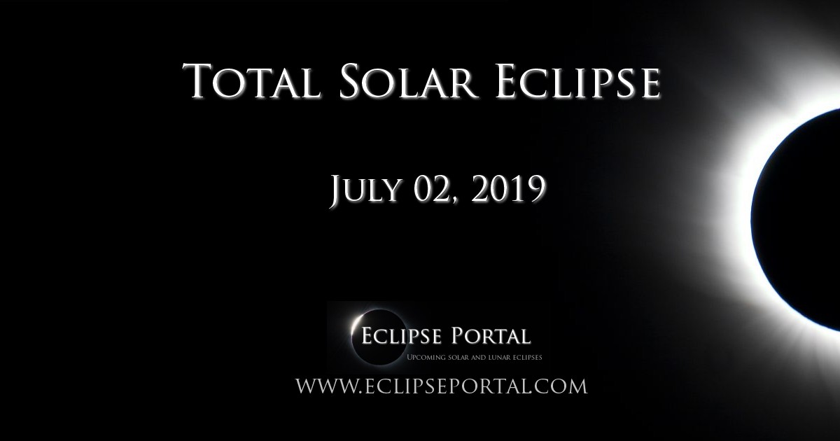 Eclipse Path of Total Solar Eclipse on July 2, 2019