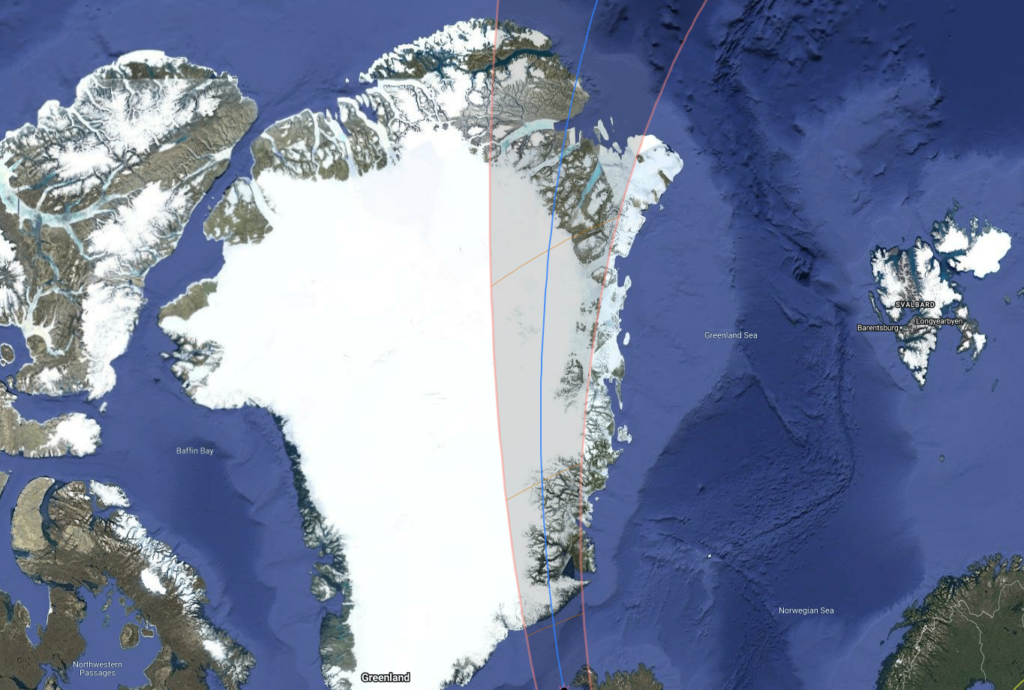 Total Solar Eclipse 2026 - Greenland. Courtesy of Xavier Jubier